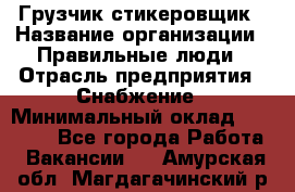 Грузчик-стикеровщик › Название организации ­ Правильные люди › Отрасль предприятия ­ Снабжение › Минимальный оклад ­ 24 000 - Все города Работа » Вакансии   . Амурская обл.,Магдагачинский р-н